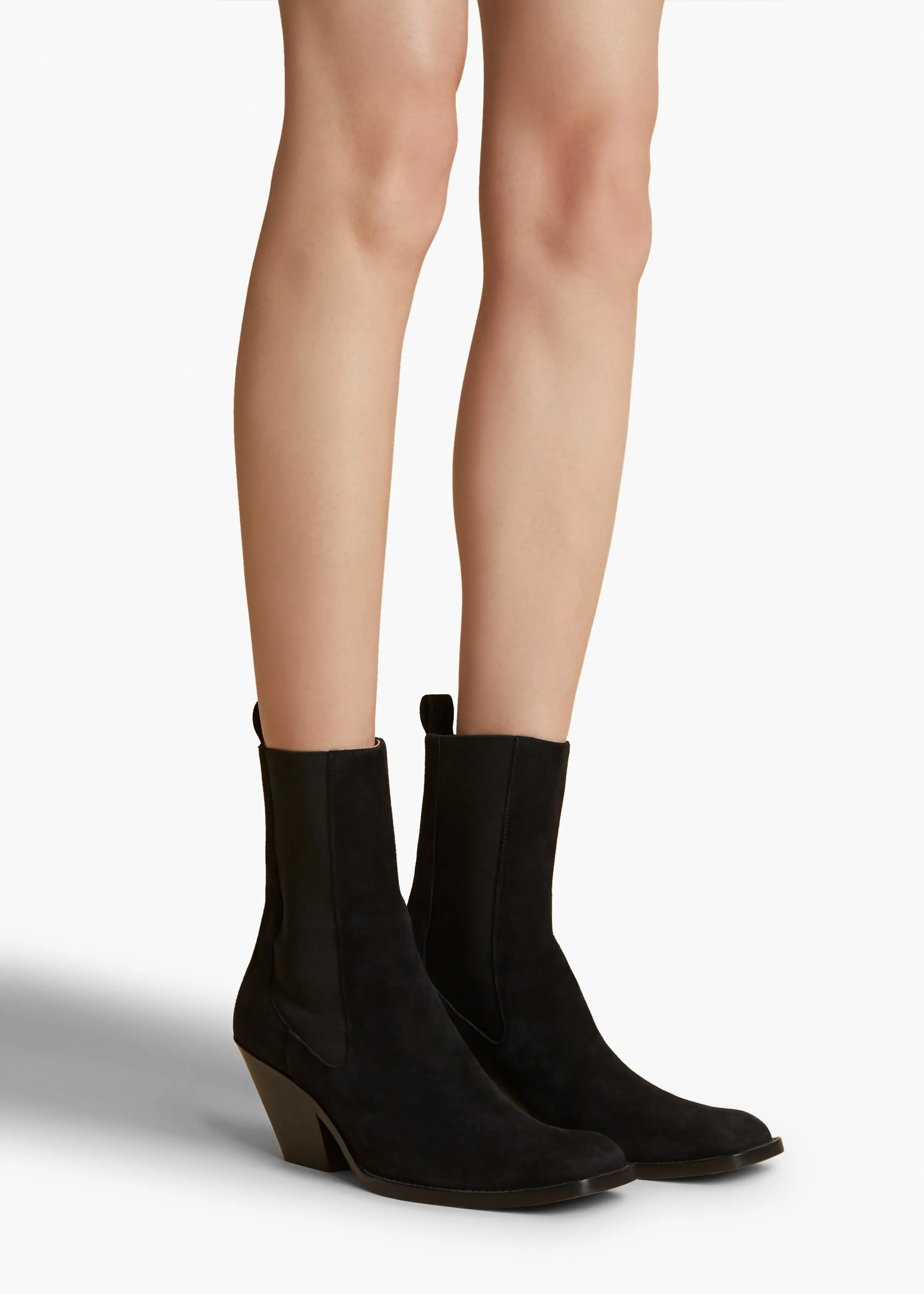 Austin Ankle Boot in Black Suede
