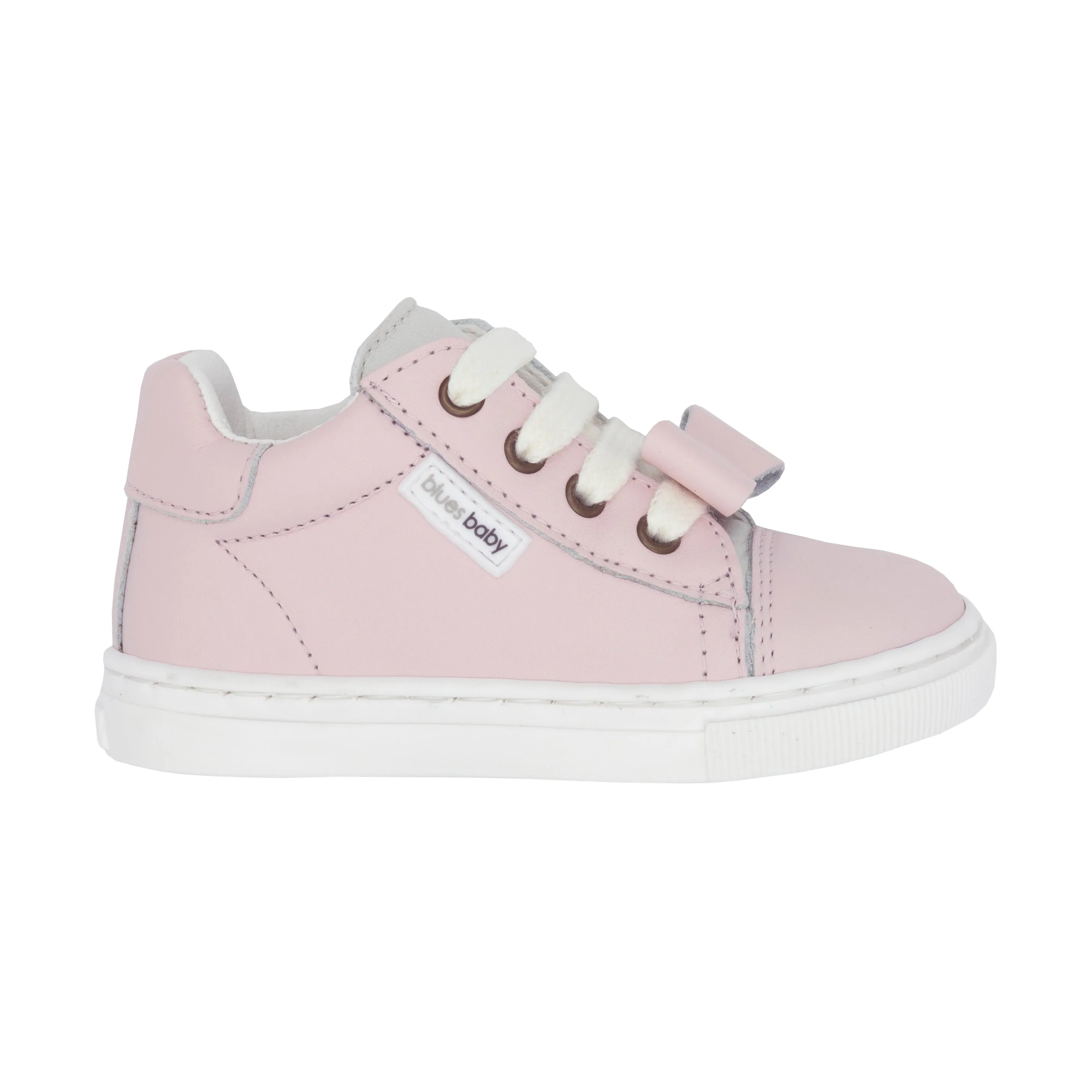 BB8003 "Eve" Girls' Lace Up Trainer With Bow