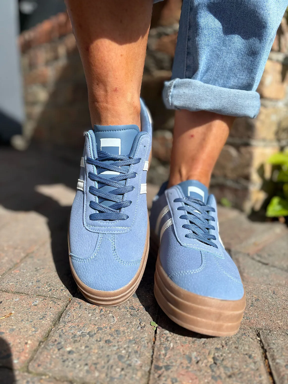 Blue Designer Inspired Platform Trainer