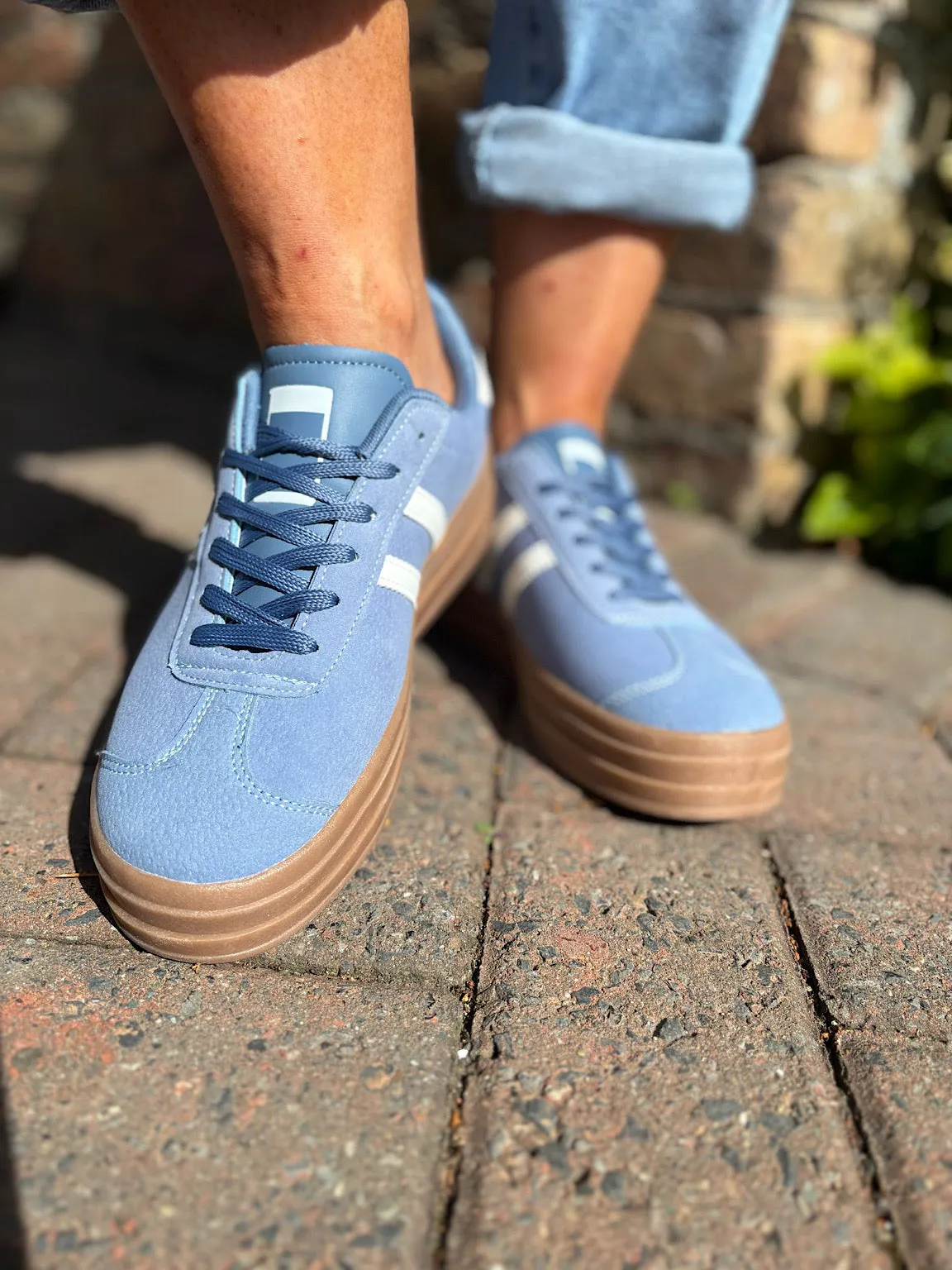 Blue Designer Inspired Platform Trainer