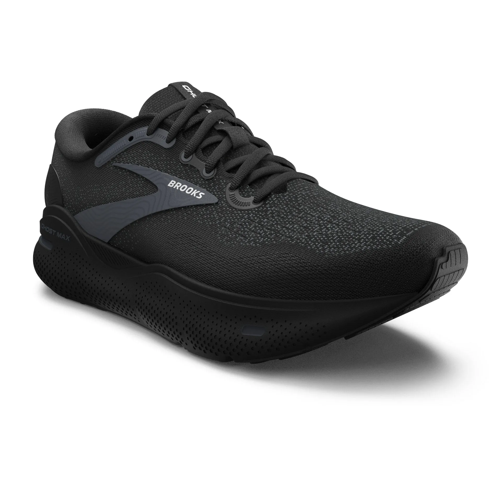 Brooks Mens Ghost Max- Black/Black/Ebony (1104061D020)