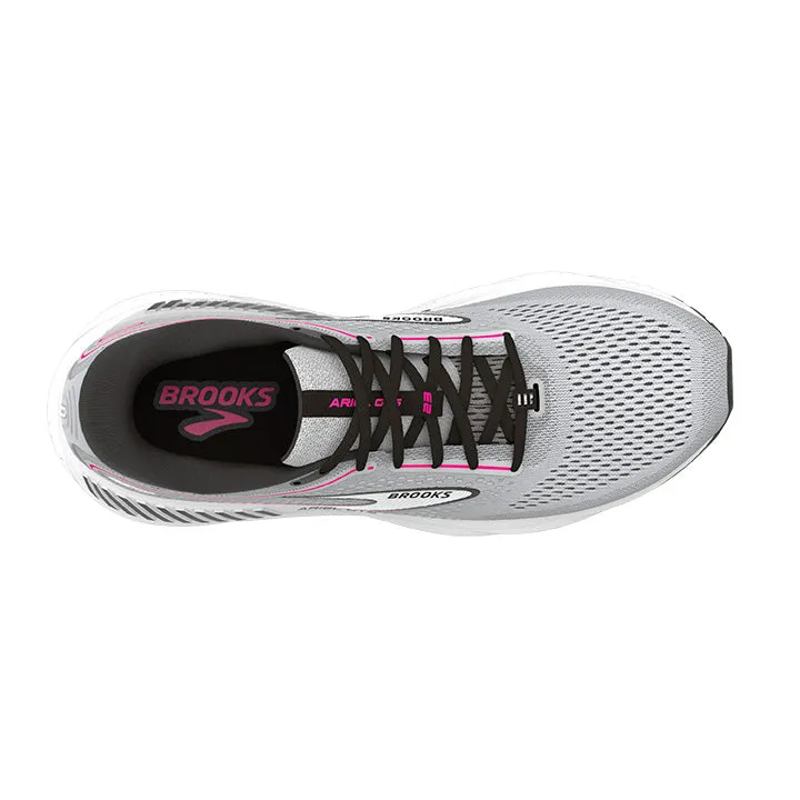 Brooks Womens Ariel GTS 23- Grey/Black/Pink (1203901B078)