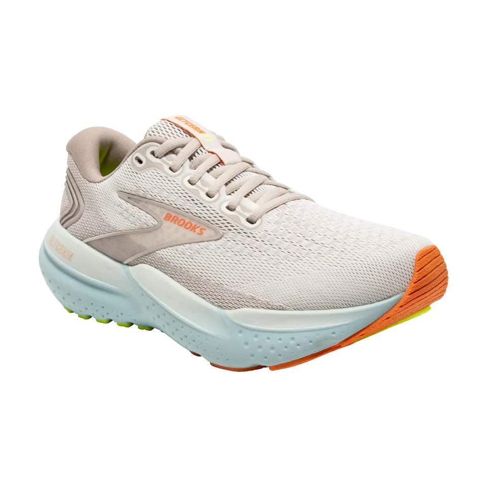 Brooks Women's Glycerin 21 D Width Coconut/Aqua/Autumn Sunset