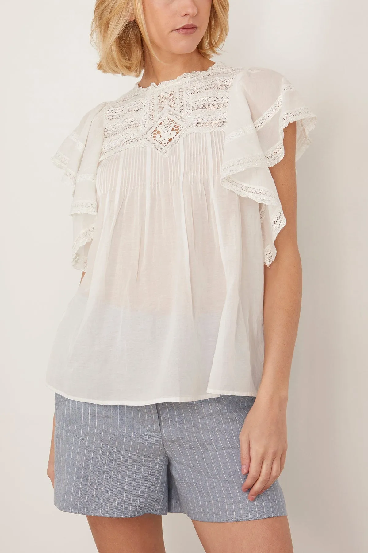 Calisson Blouse in Blanc