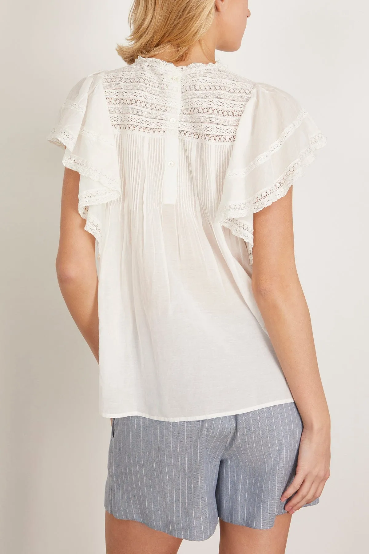 Calisson Blouse in Blanc