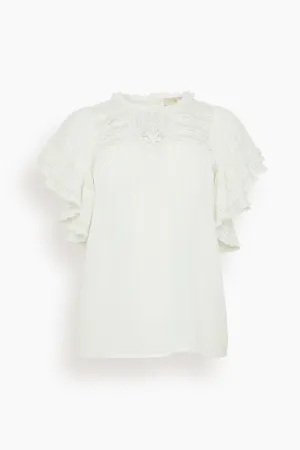 Calisson Blouse in Blanc