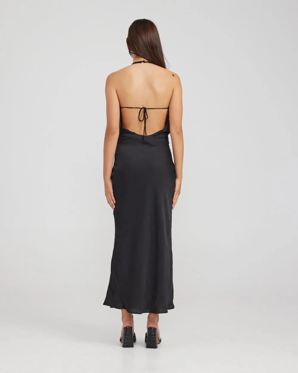 Charlie Holiday Cecilia Midi Dress- Black