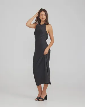 Charlie Holiday Cecilia Midi Dress- Black