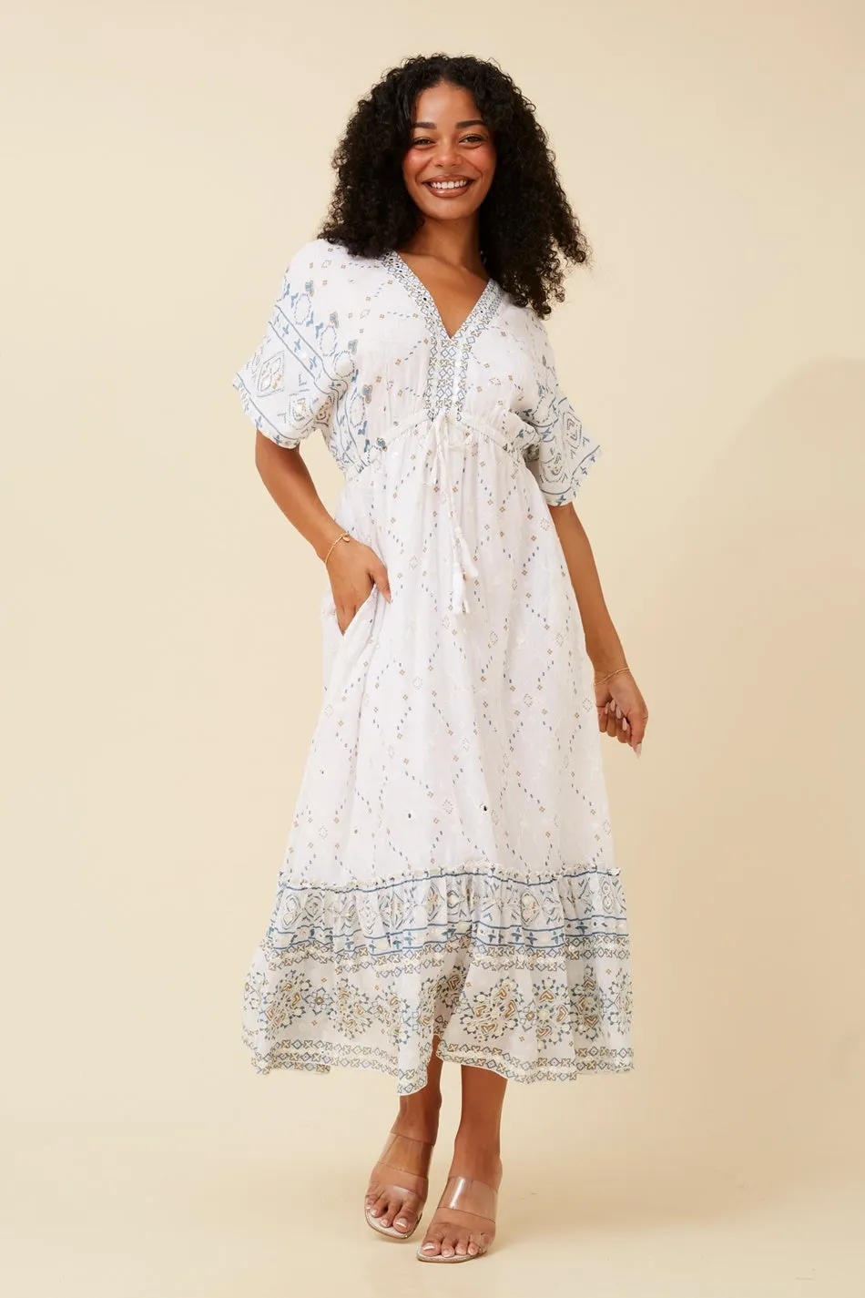 CHRISTINA MIRROR WORK DRESS