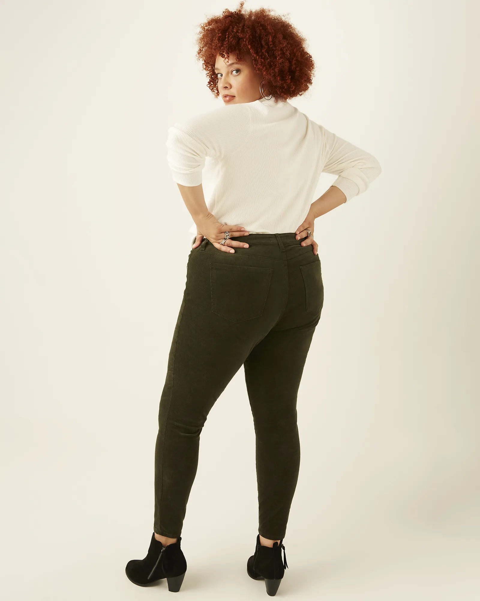 Claire Corduroy Pants | Olive Green
