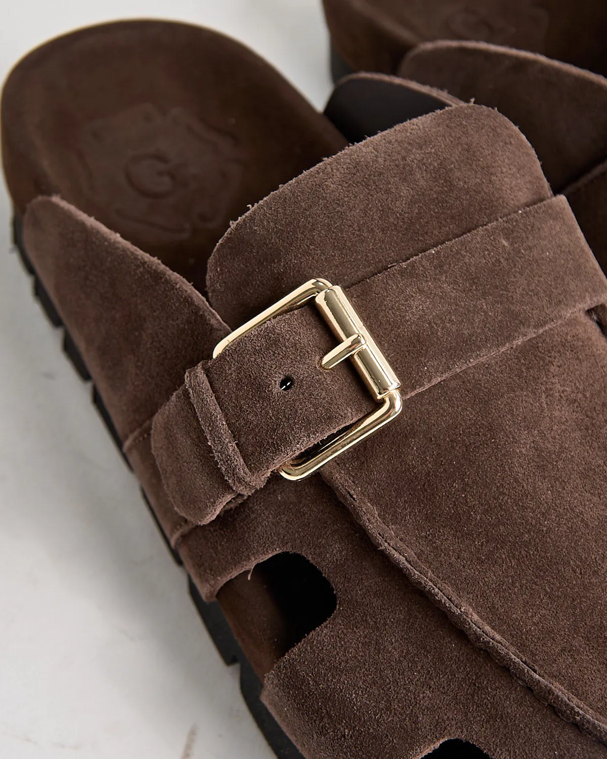 Dale 114667 Dark Brown Suede Slide Sandals
