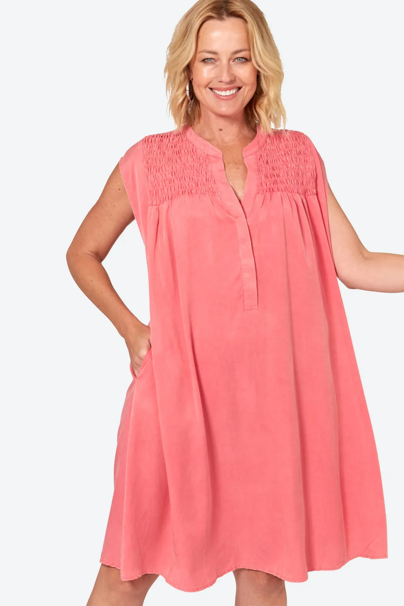 Eb & Ive Elan tencel dress Lychee