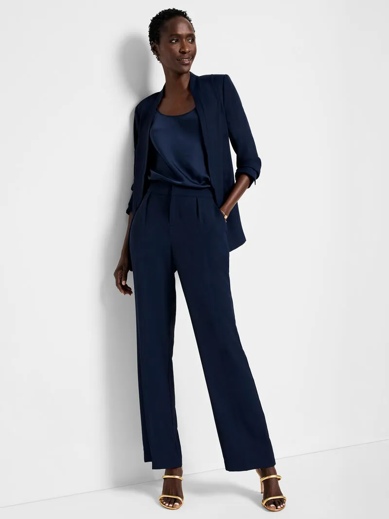 Eliot Wide Leg Social Trouser 31 Inch Inseam - Nic & Zoe F241843