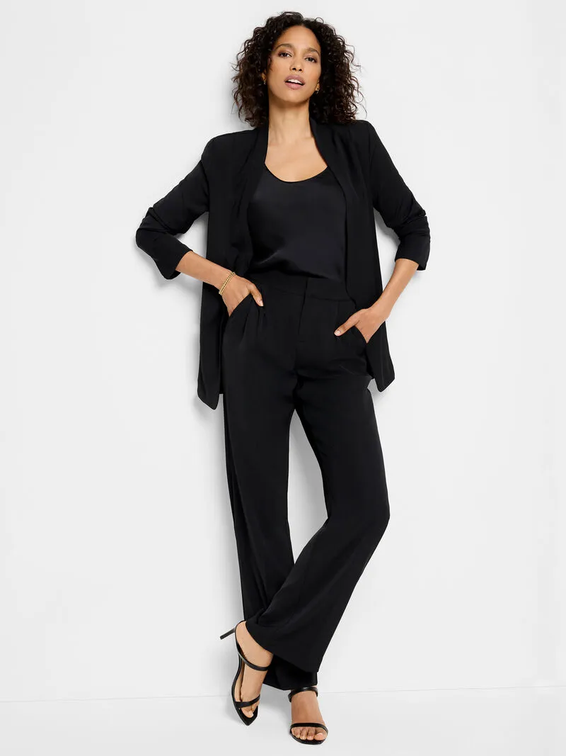 Eliot Wide Leg Social Trouser 31 Inch Inseam - Nic & Zoe F241843