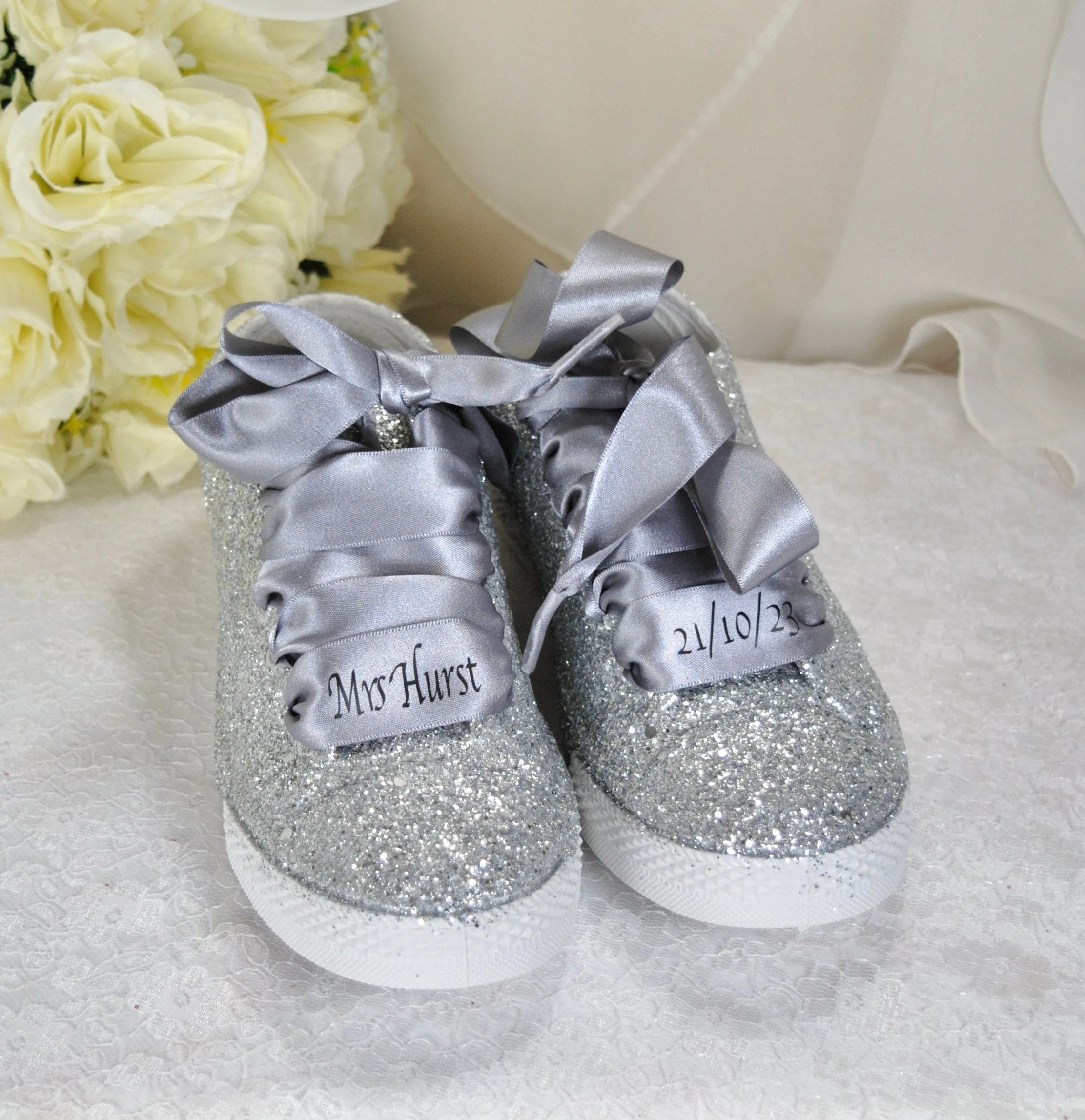 Glitter Trainers (Silver)