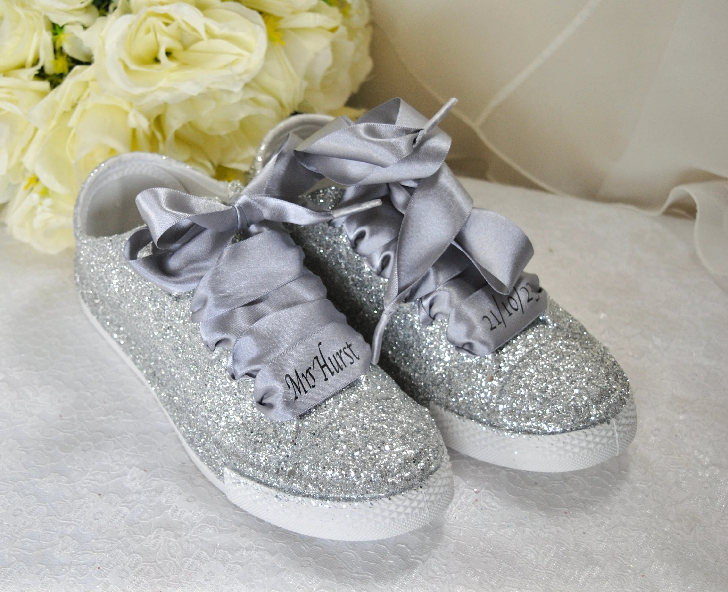 Glitter Trainers (Silver)