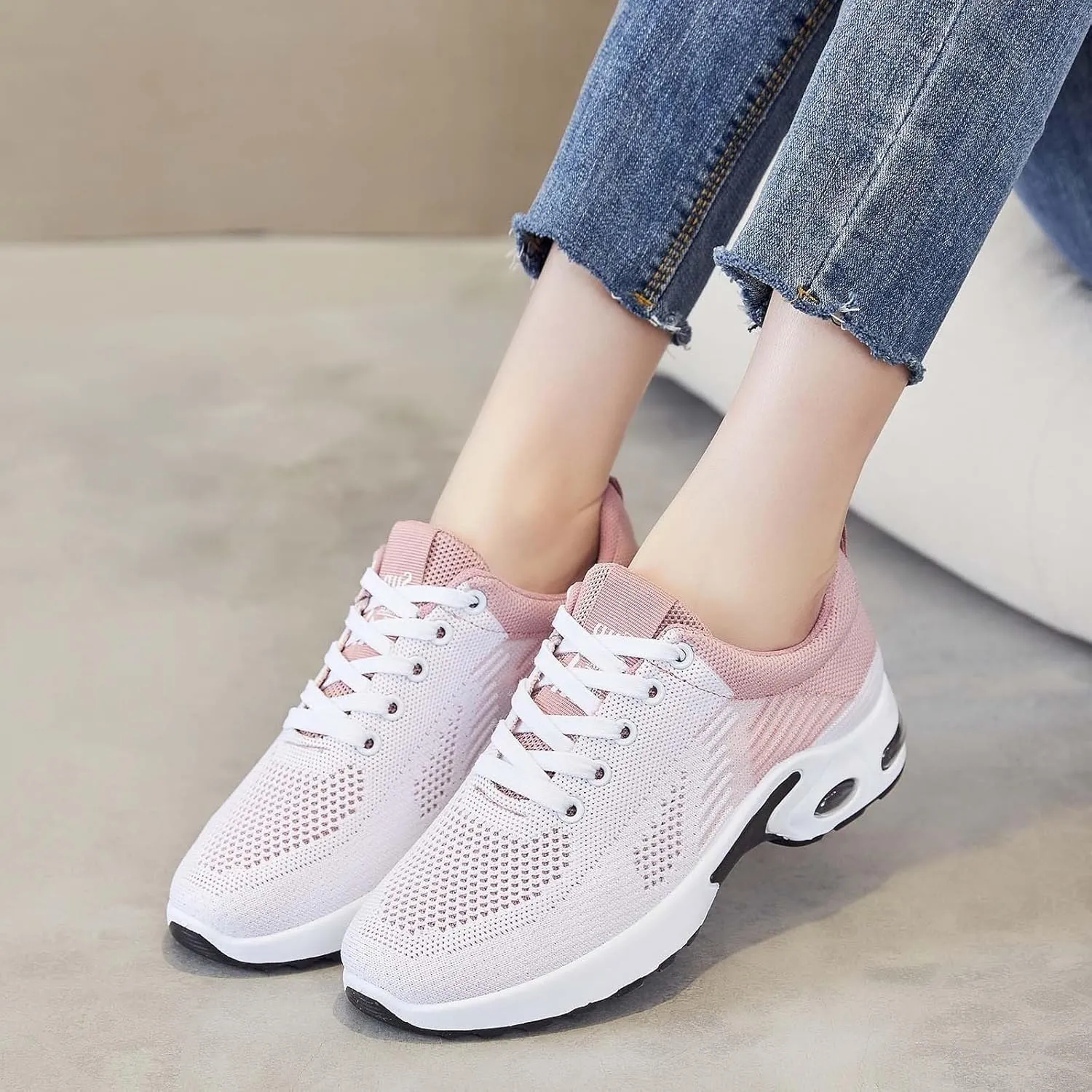 Kubbon Womens Walking Sneakers Arch Support Running Shoes Non Slip Wide Width Toe Box Shoes Lightweight Breathable Athletic Sneakers Casual Comfy