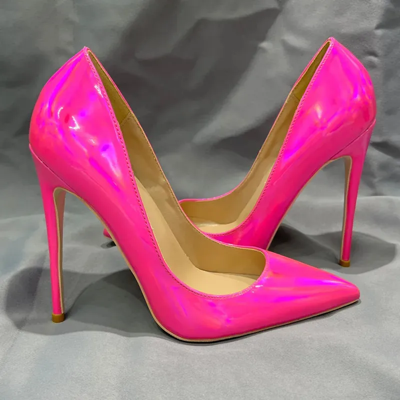 Laser Pink Stiletto Heels