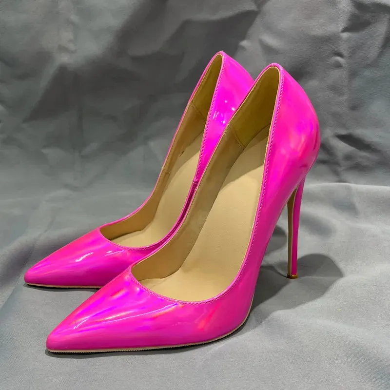 Laser Pink Stiletto Heels
