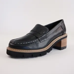 Merrel Black/ Natural Heeled Loafers