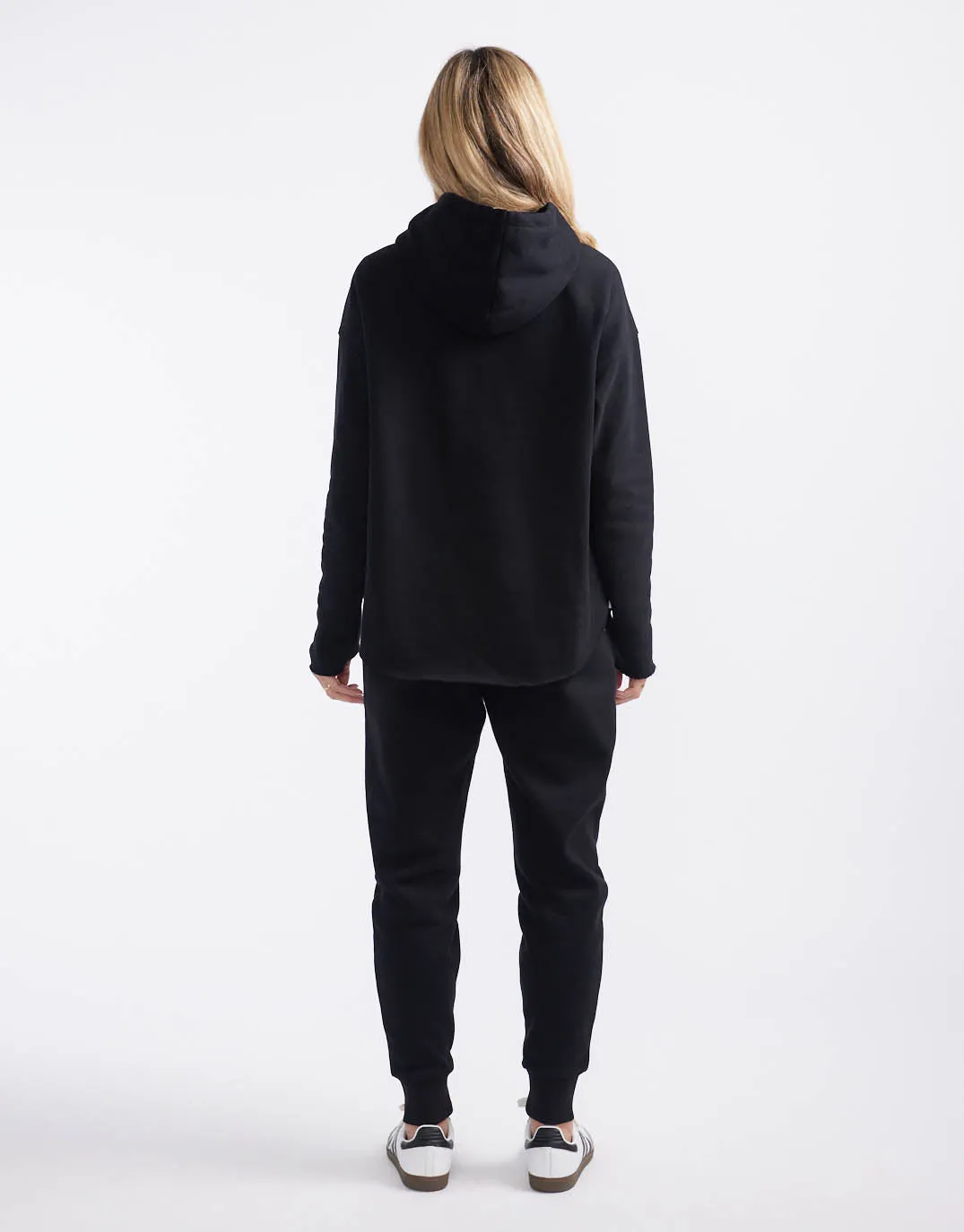 Monogram Fleece Hoodie - Black