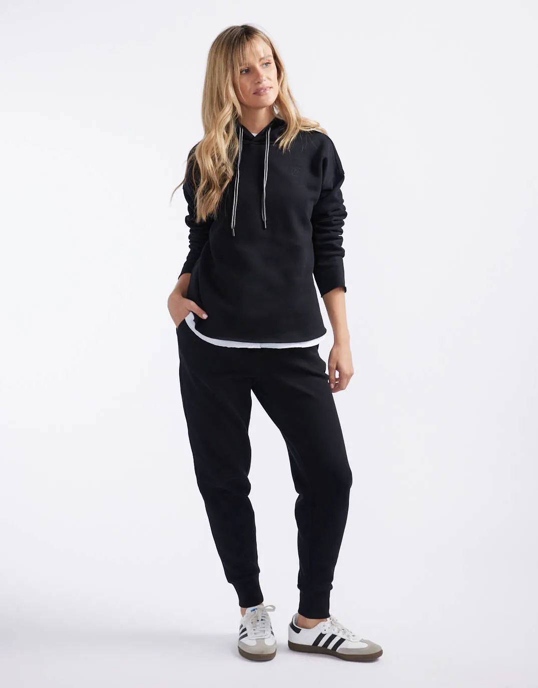 Monogram Fleece Hoodie - Black