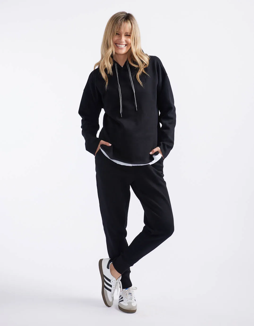 Monogram Fleece Hoodie - Black