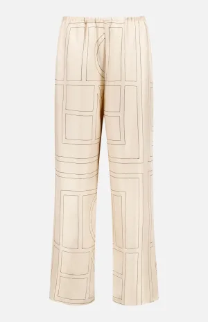 Monogram Silk PJ Bottoms
