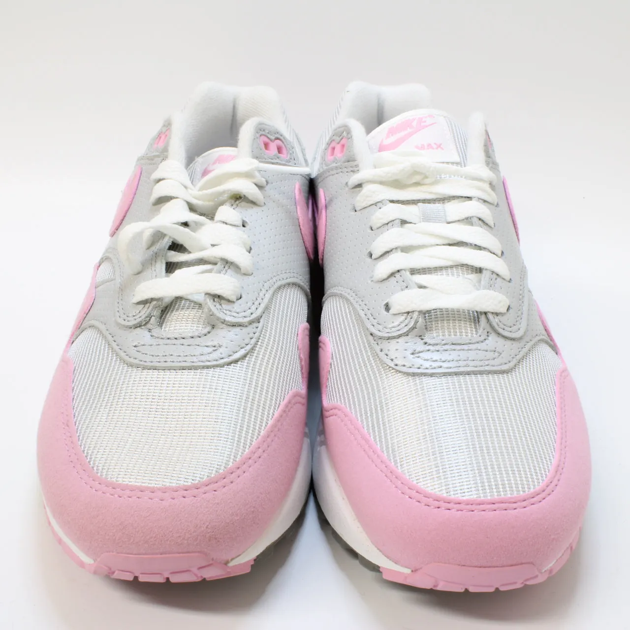 Nike Air Max 1 Metallic Platinum Pink Rise Flat Pewter Uk Size 7