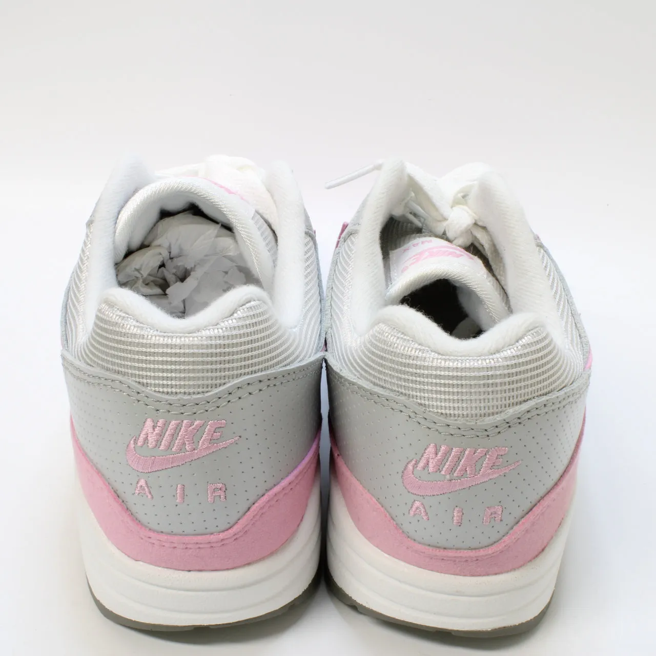 Nike Air Max 1 Metallic Platinum Pink Rise Flat Pewter Uk Size 7