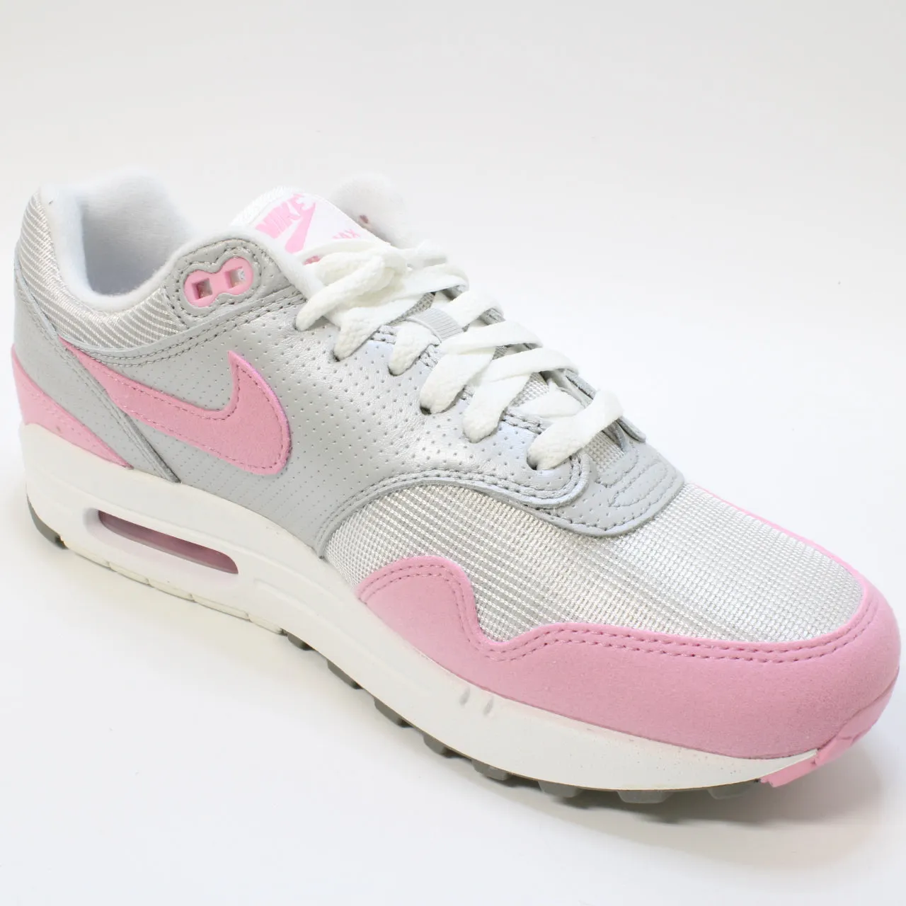 Nike Air Max 1 Metallic Platinum Pink Rise Flat Pewter Uk Size 7
