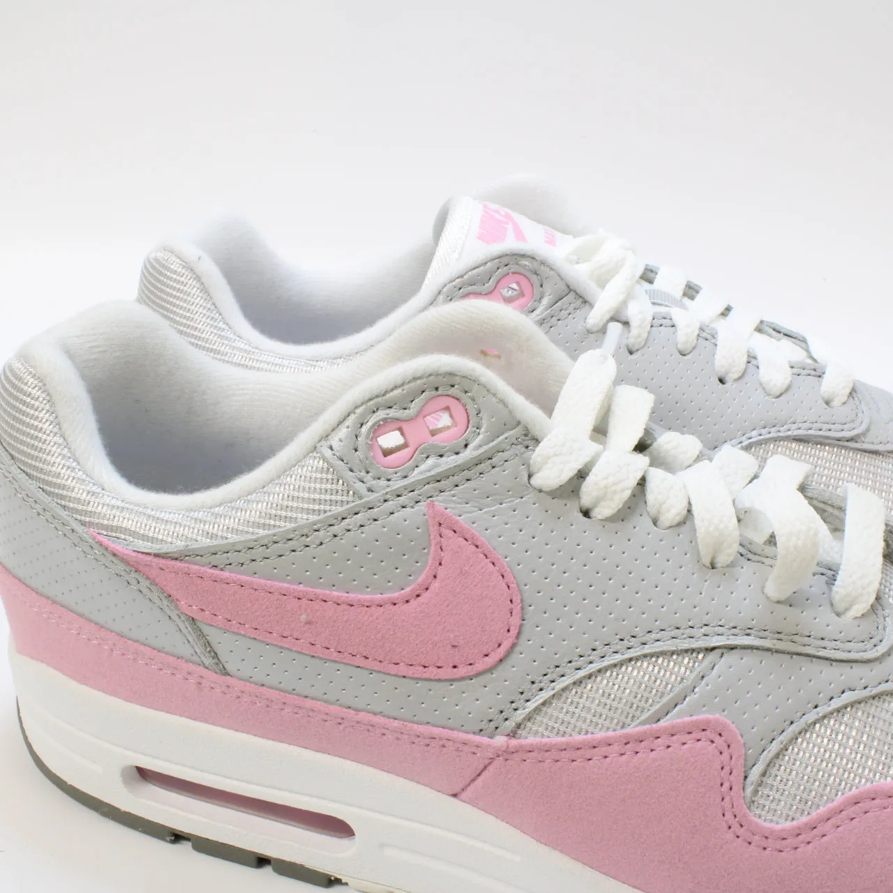 Nike Air Max 1 Metallic Platinum Pink Rise Flat Pewter Uk Size 7
