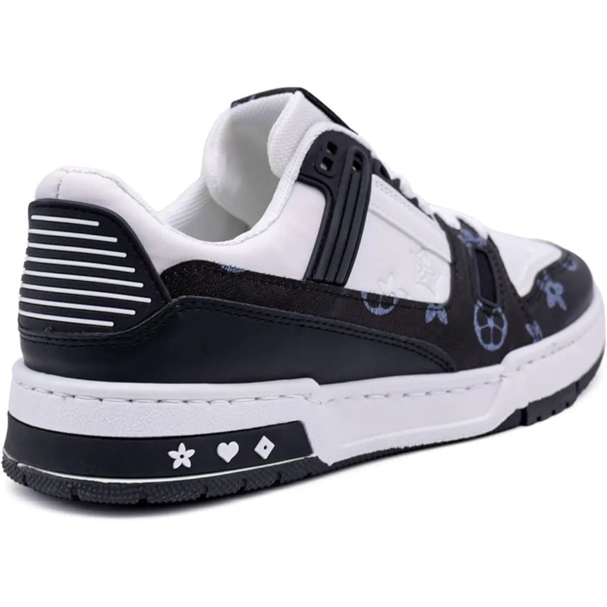 NORA WOMEN'S FASHION LACE-UP TRAINERS WITH FLORAL PATTERN