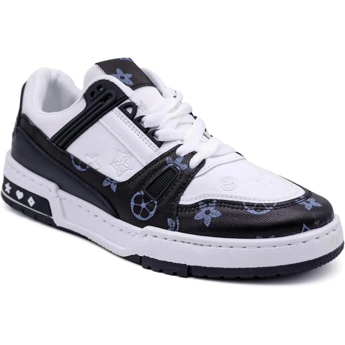 NORA WOMEN'S FASHION LACE-UP TRAINERS WITH FLORAL PATTERN