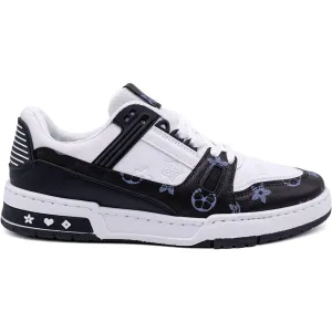 NORA WOMEN'S FASHION LACE-UP TRAINERS WITH FLORAL PATTERN