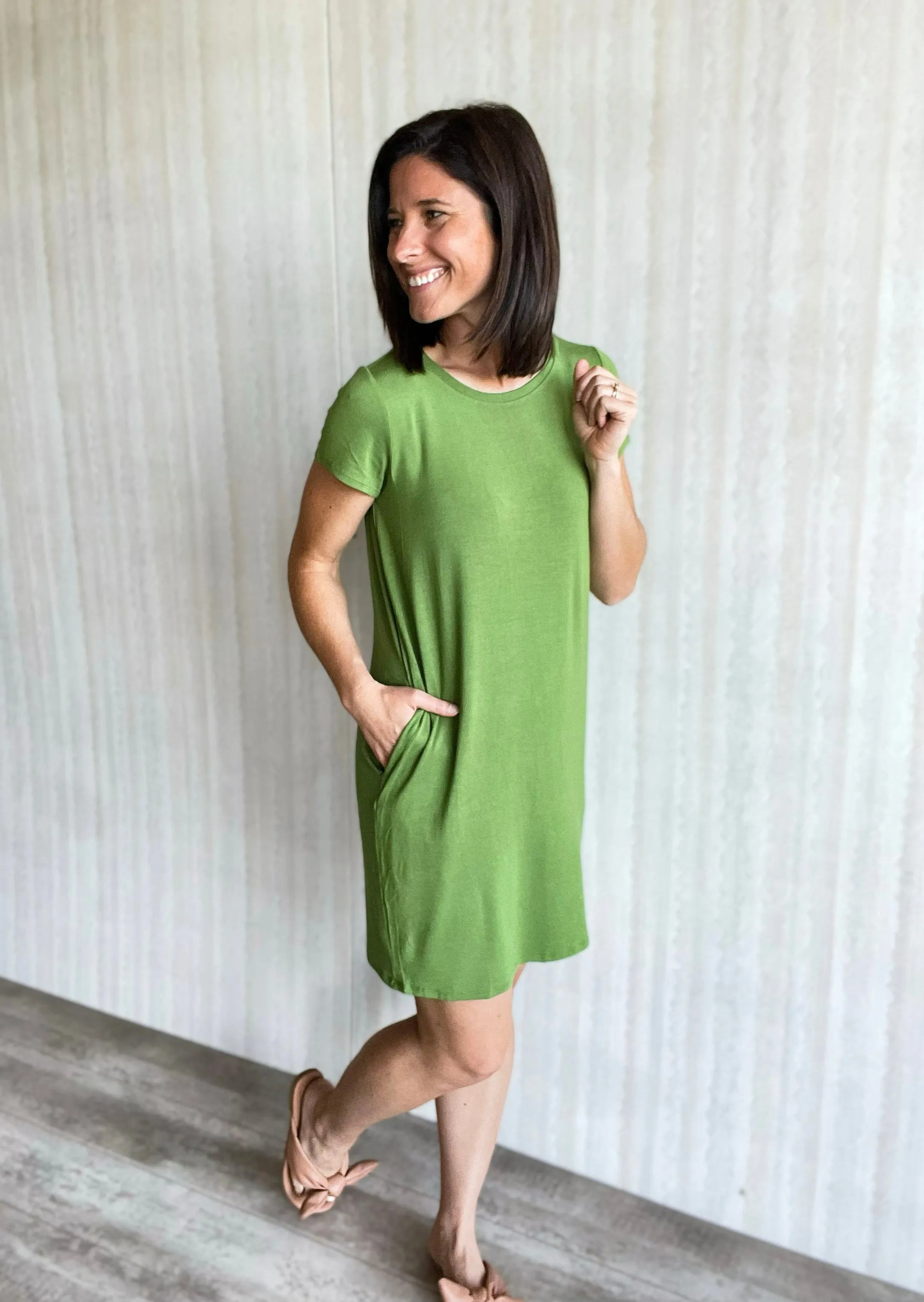 Olive Weekender T-Shirt Dress