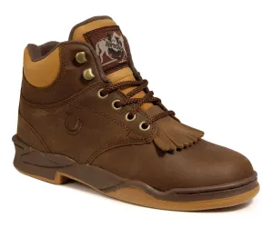 Roper Mens Horseshoe Kiltie Brown Crazy Horse Leather Riding Western Boots 13 D