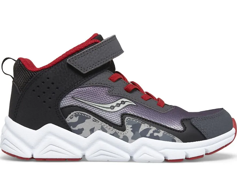 Saucony Flash AC Mid | Grey/Red Kids Youth Sneakers