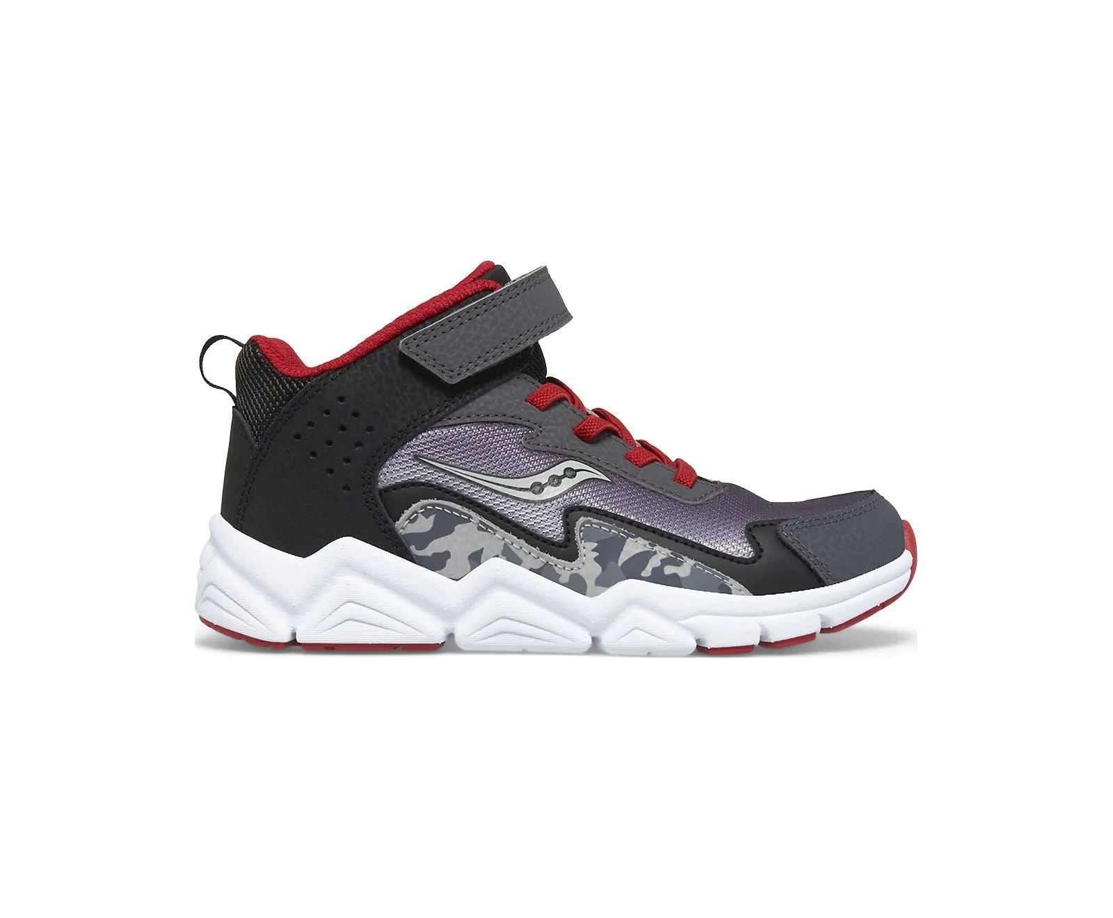 Saucony Flash AC Mid | Grey/Red Kids Youth Sneakers