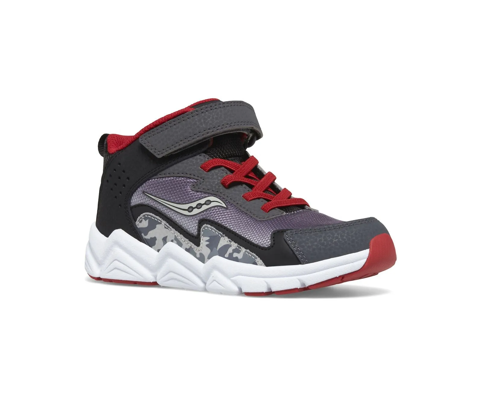 Saucony Flash AC Mid | Grey/Red Kids Youth Sneakers