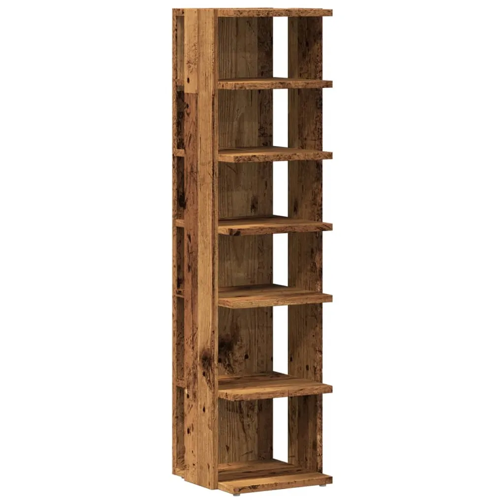 Shoe Cabinet Old Wood 28x27x102 cm Engineered Wood
