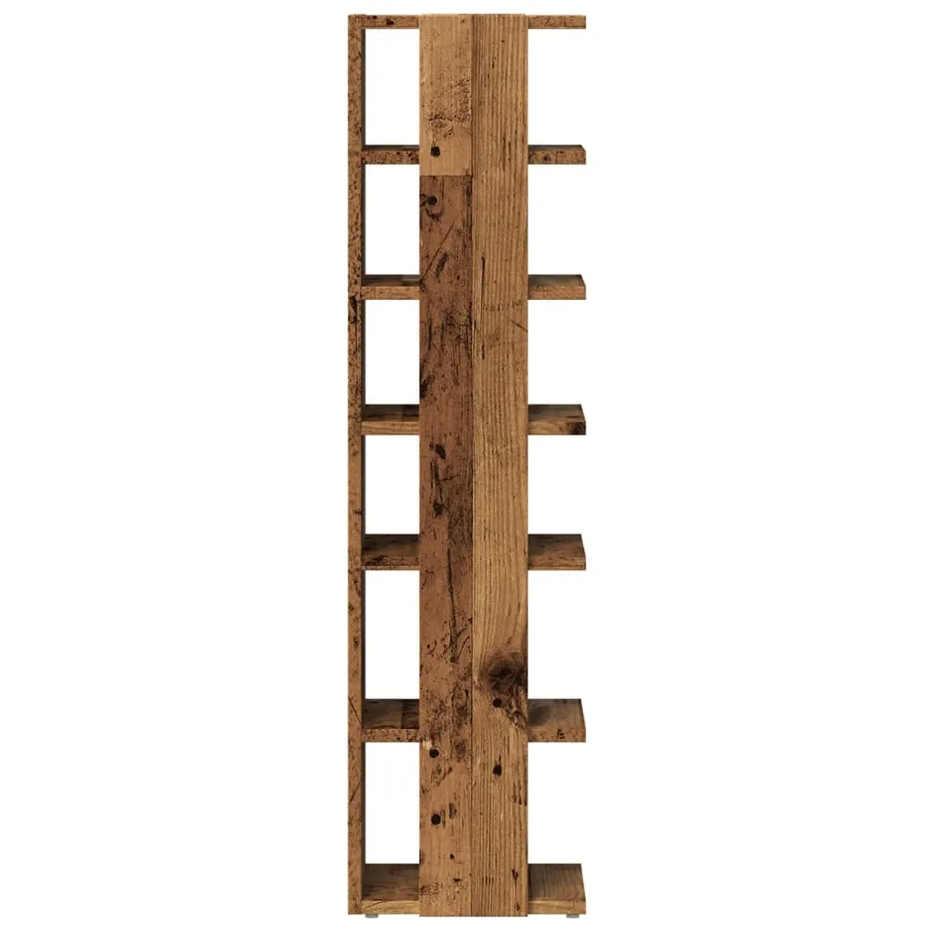 Shoe Cabinet Old Wood 28x27x102 cm Engineered Wood