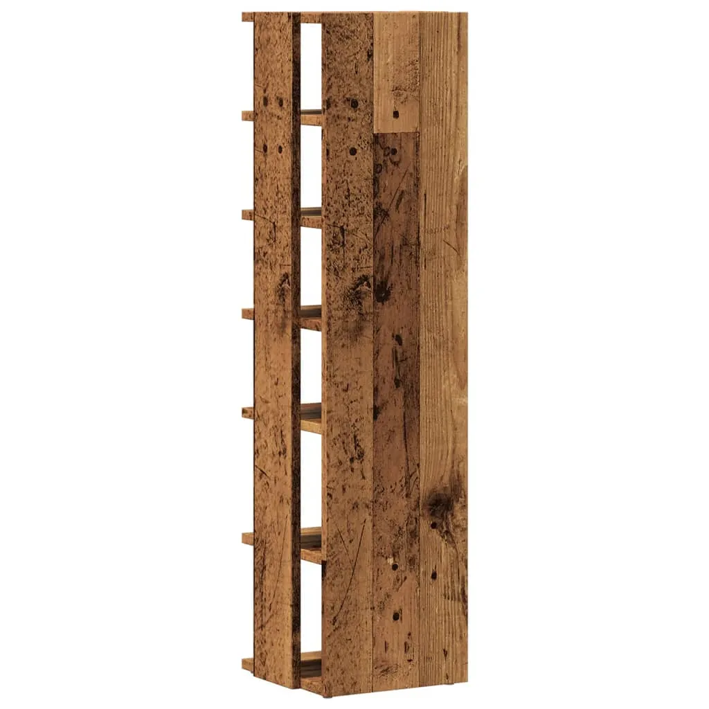 Shoe Cabinet Old Wood 28x27x102 cm Engineered Wood