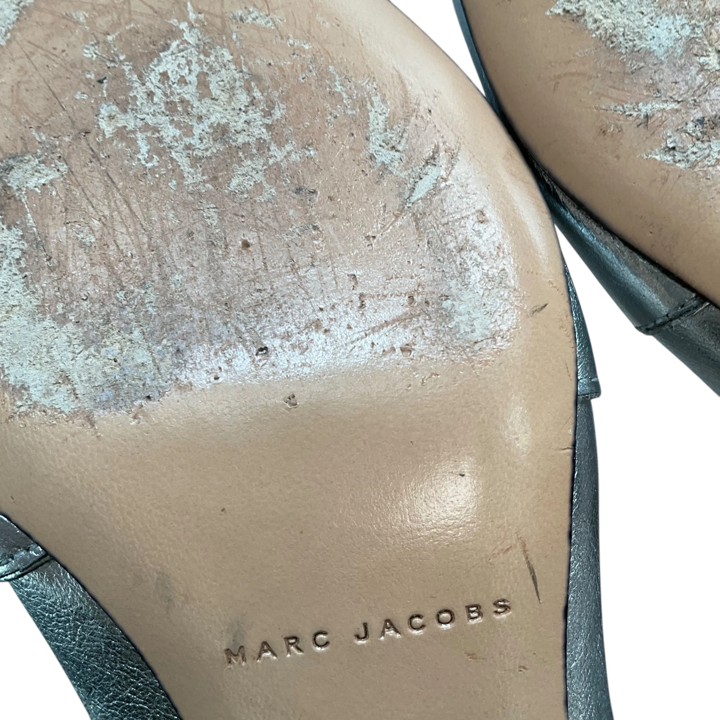 SIZE 37.5 Silver Marc Jacobs Booties