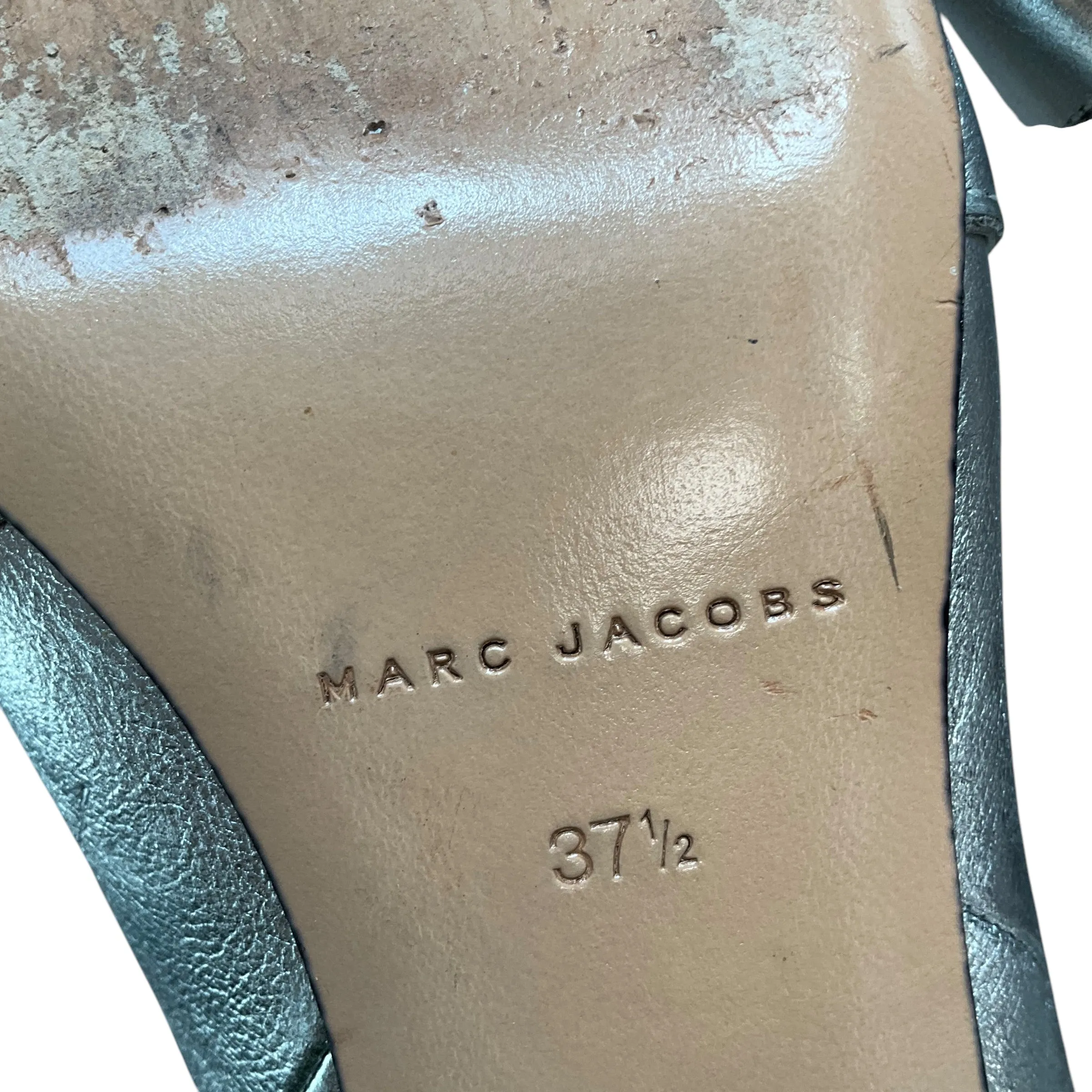 SIZE 37.5 Silver Marc Jacobs Booties