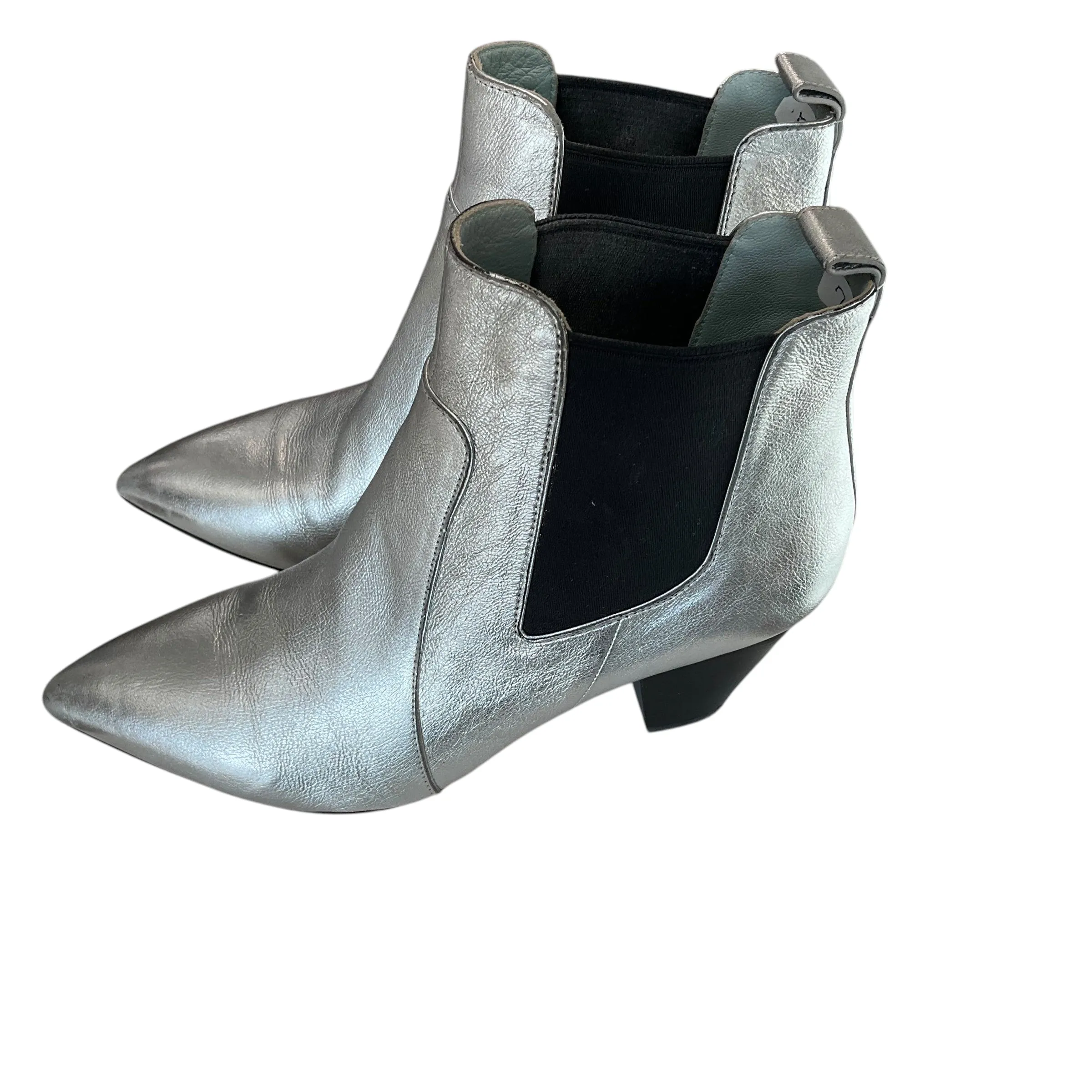 SIZE 37.5 Silver Marc Jacobs Booties
