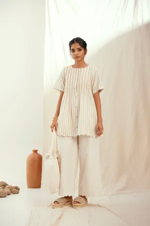 Stripe printed cotton co-ord set