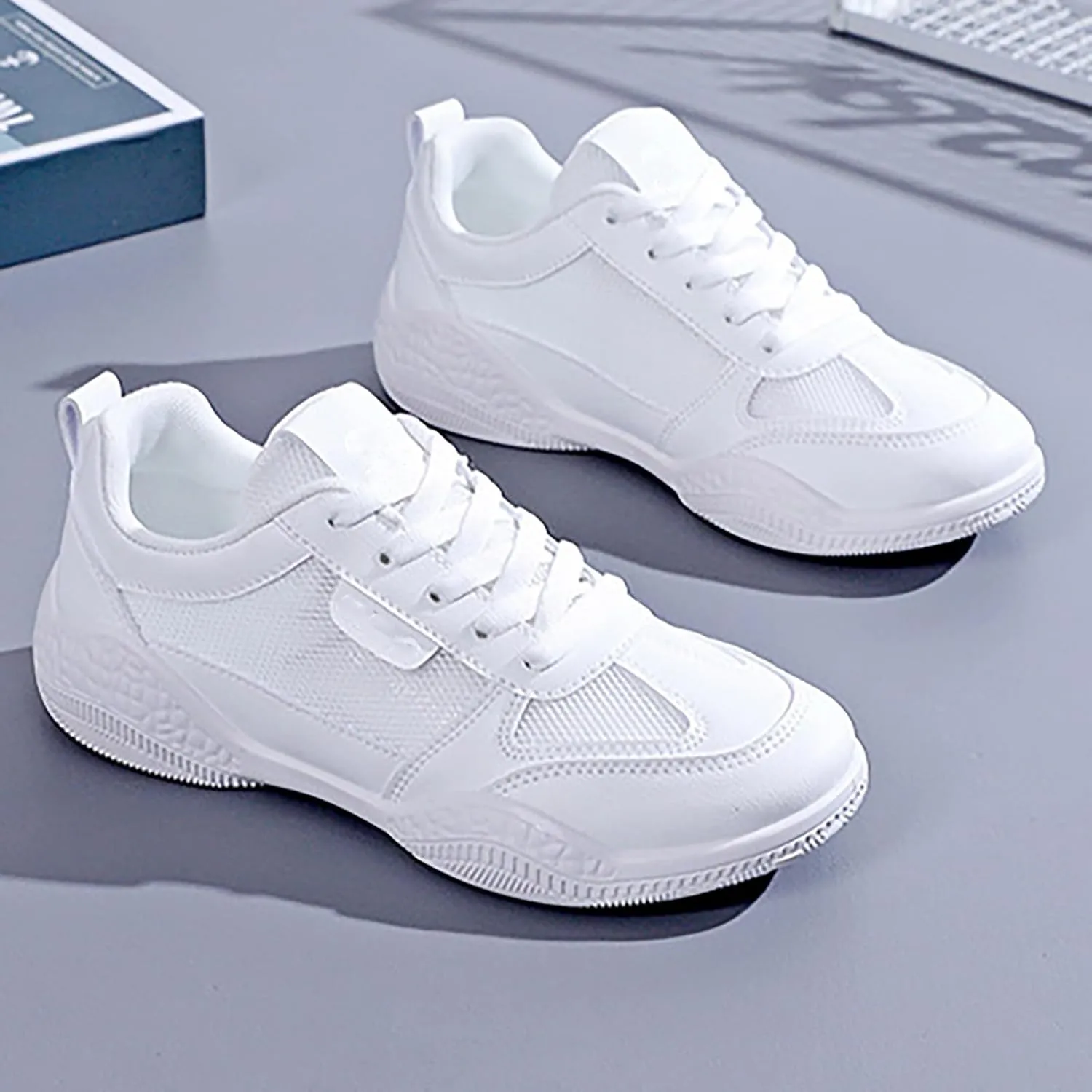 Tennis Shoes Womens Lightweight Comfortable Lace up Tennis Shoes Men Wide Width Dressy Casual Shoes Platform Sneakers Waterproof Tennis Shoe Cross Trainer Shoe