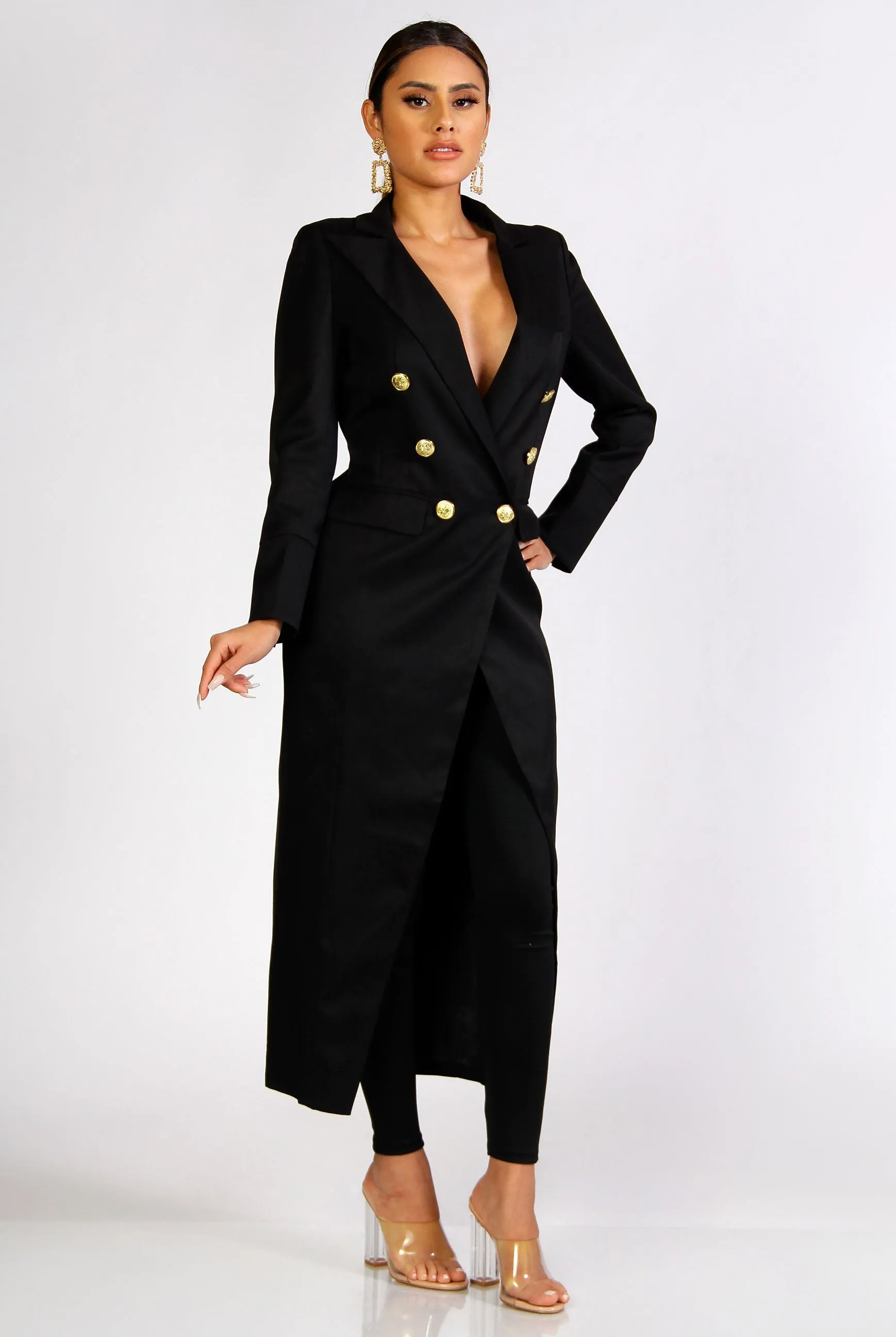 Trinity Long Sleeves Blazer Maxi Dress
