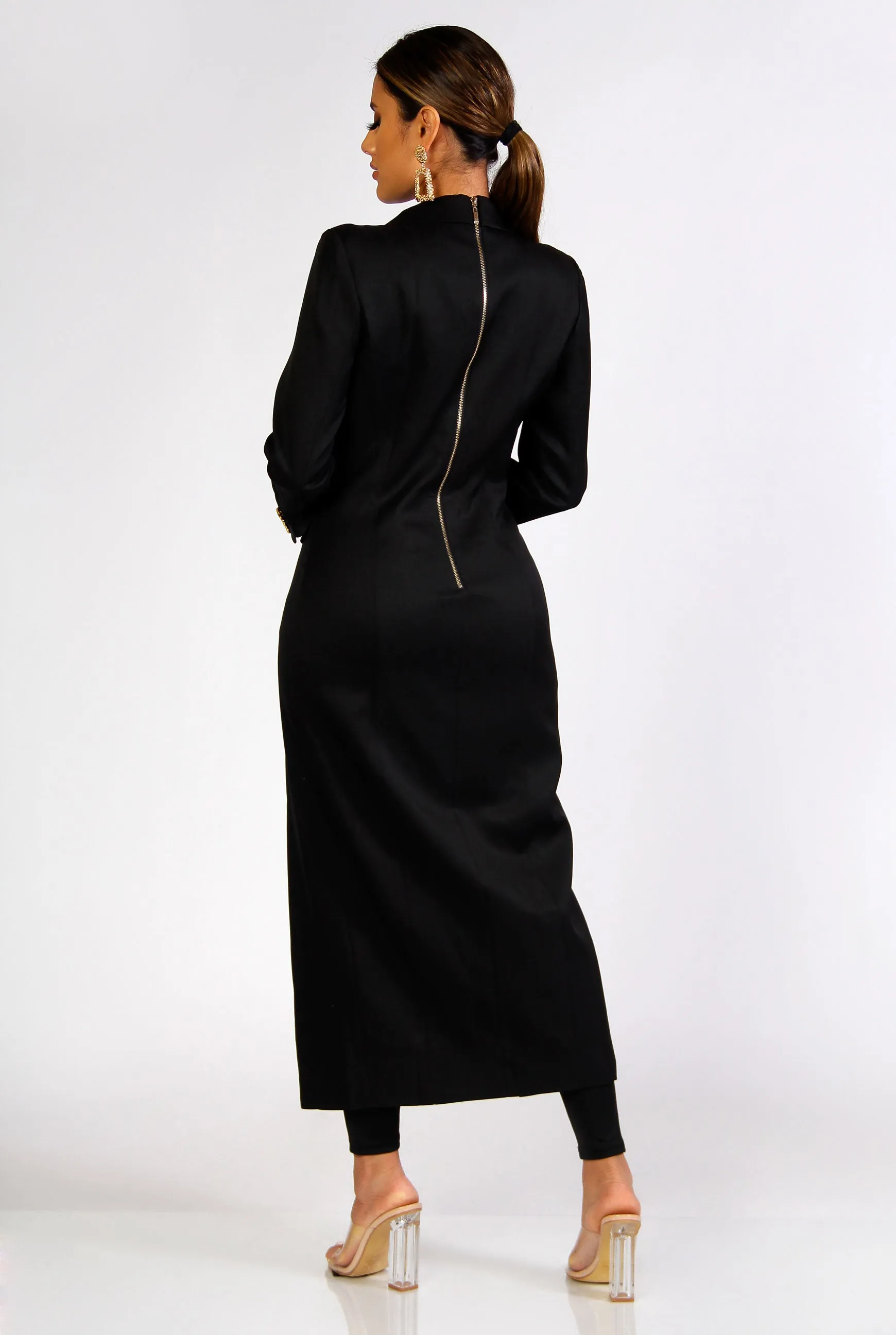 Trinity Long Sleeves Blazer Maxi Dress